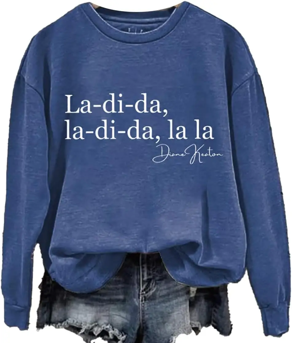 La Di Da Print Sweatshirt Never Apologize For Being Yourself Rip Vintage Hoodie