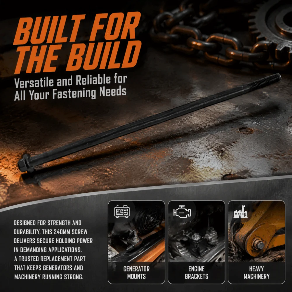 Black Oxide Finish Hex Flange Bolt Durable Allen Hex Drive Partial Thread Screw High Strength Front Control A-Arm Bolt