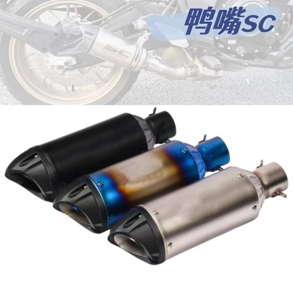 51mm Universal Motorrad Auspuff Gerade Rohr Schalldämpfer Edelstahl Für Z800 Z900 Z1000 R3 CBR600 S1000RR MT07 MT09