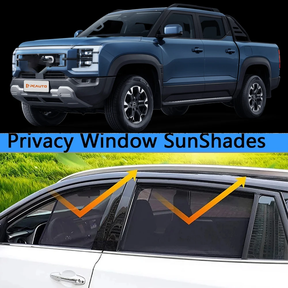 

Side Sun Shade Shading Protection Window SunShade Sunshield Accseeories For BYD SHARK 6 Pickup Pick Up 2024 2025 2026