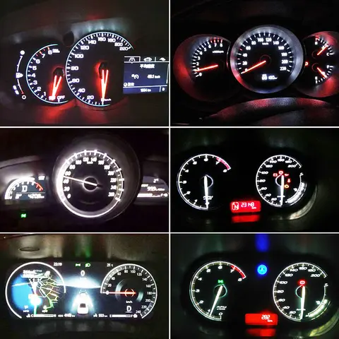 10개 T5 LED 전구 Canbus W3W 74 286 W1.2W 초고휘도 자동차 대시보드 계기판 램프 자동차 경고 표시등 계기판 조명