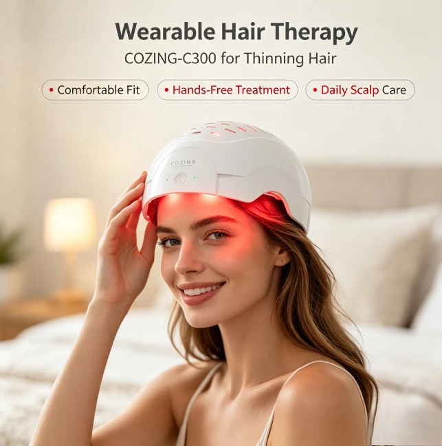 300LED 650nm 660nm LLLT Laser Cap for Hair Regrowth, Alopecia Areata Treatment, Scalp Care Device Home Use