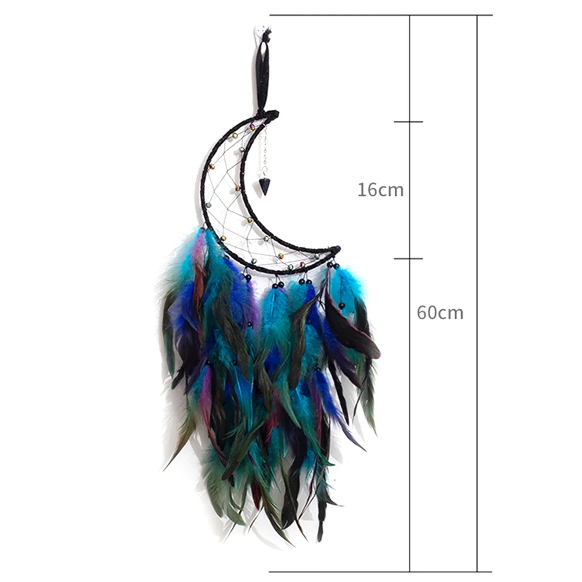 Attrape-rêve en plumes fait à la main, ornement mural Boho, cadeau de bénédiction pour chambre à coucher, décoration de fête