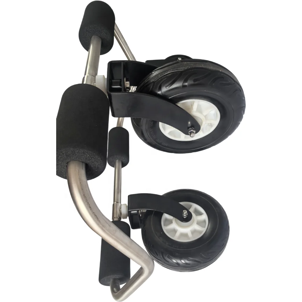 PU & Stainless Steel Caster Wheel-Enabled Plank Kayak Trailer