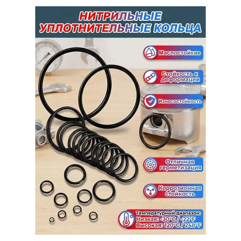 Gasket Repair Kit, 419 Pcs NBR Rubber Sealing Rings Set, 32 Sizes, Automotive/Hydraulic Plumbing Applications, ? 6X3 Mm-AA26