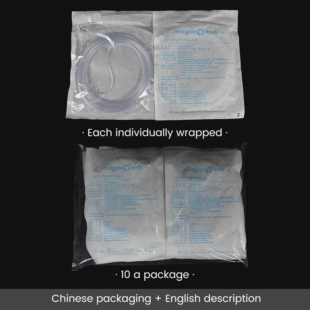 2M/3M Plastic Oxygen Tube Disposable Nasal Cannula Oxygen Tube Independent Packing Medical Care Machine Breathing Cannula