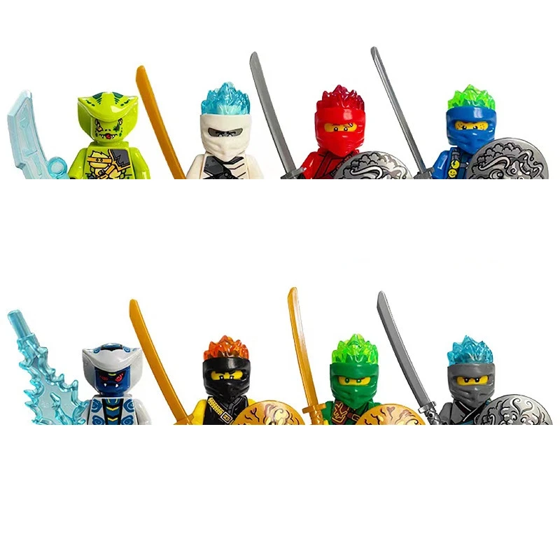 2026 Ninja Figures Garmadon Jay Zane Kai Nya Lloyd Samukai Cole Harumi Ultra Violet Pyro Snake Morro For Kids Blocks Ornament view 3