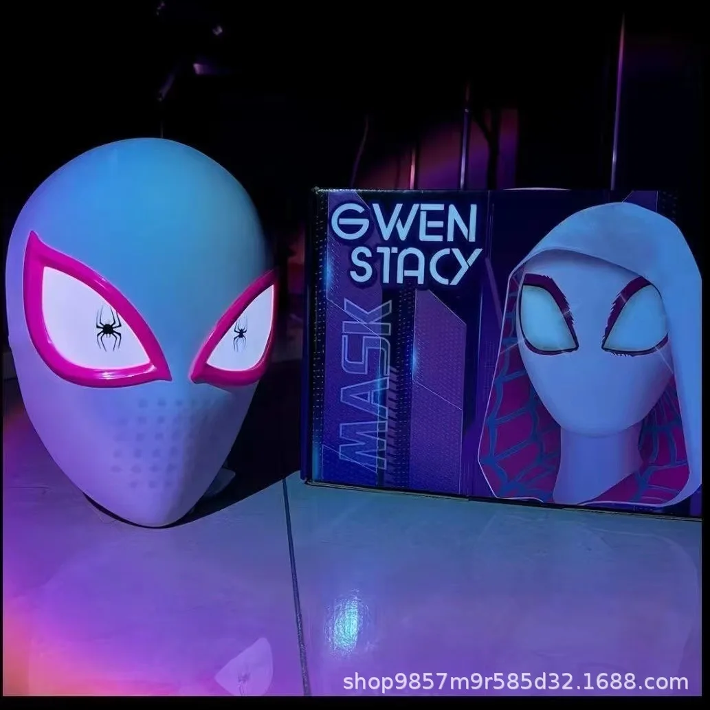 Spiderman Mascara Hoofddeksel Masker Cosplay Bewegende ogen Elektronisch masker Spider Man 1:1 Afstandsbediening Elastisch Volwassenen Kinderspeelgoed Cadeau