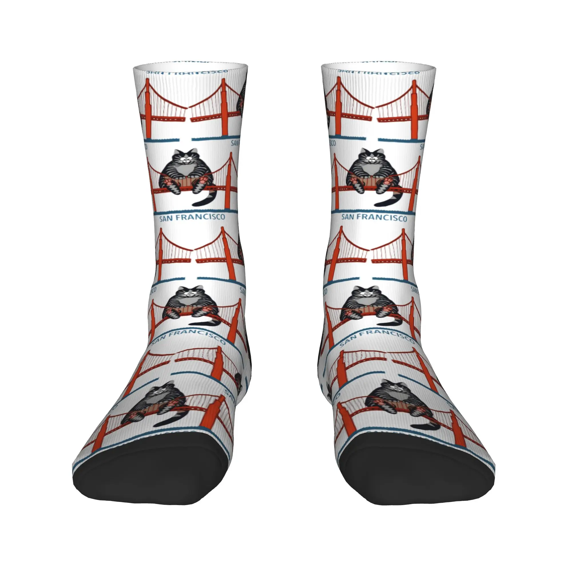 Adults Men Socks Ryan Gosling Cat Golden Gate Bridge Book Lover Stockings Anti Soft Breathable Socks Autumn Outdoor Sports Socks