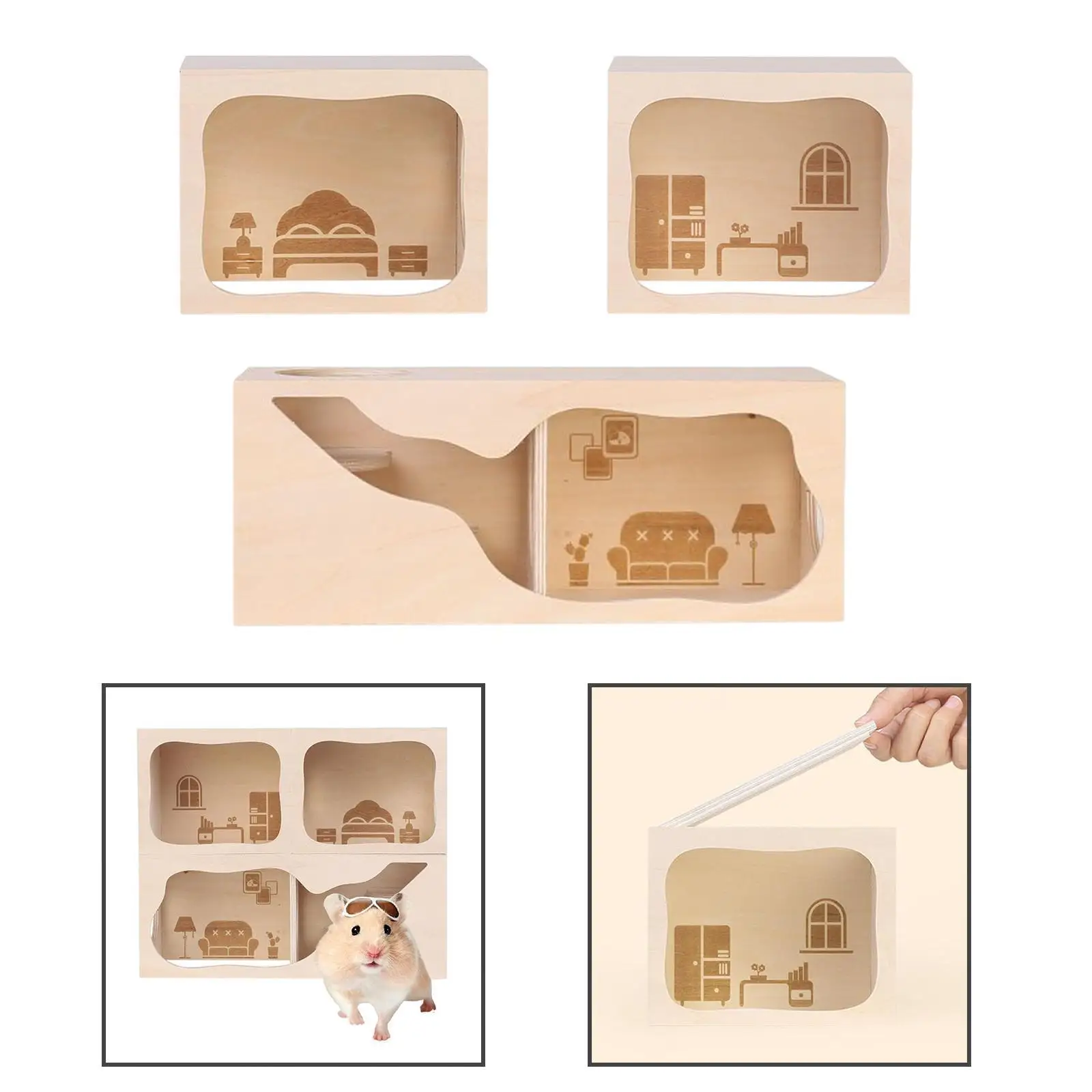 Wooden Hamster Hous…