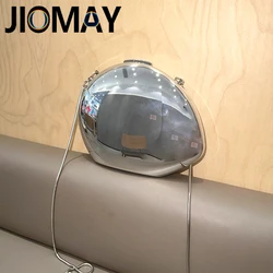 Jiomay-女性用アクリルミラーフェイスウォレット、高級デザイナークラッチバッグ、軽量シェルバッグ、パーソナリティイブニングバッグ、パーティー