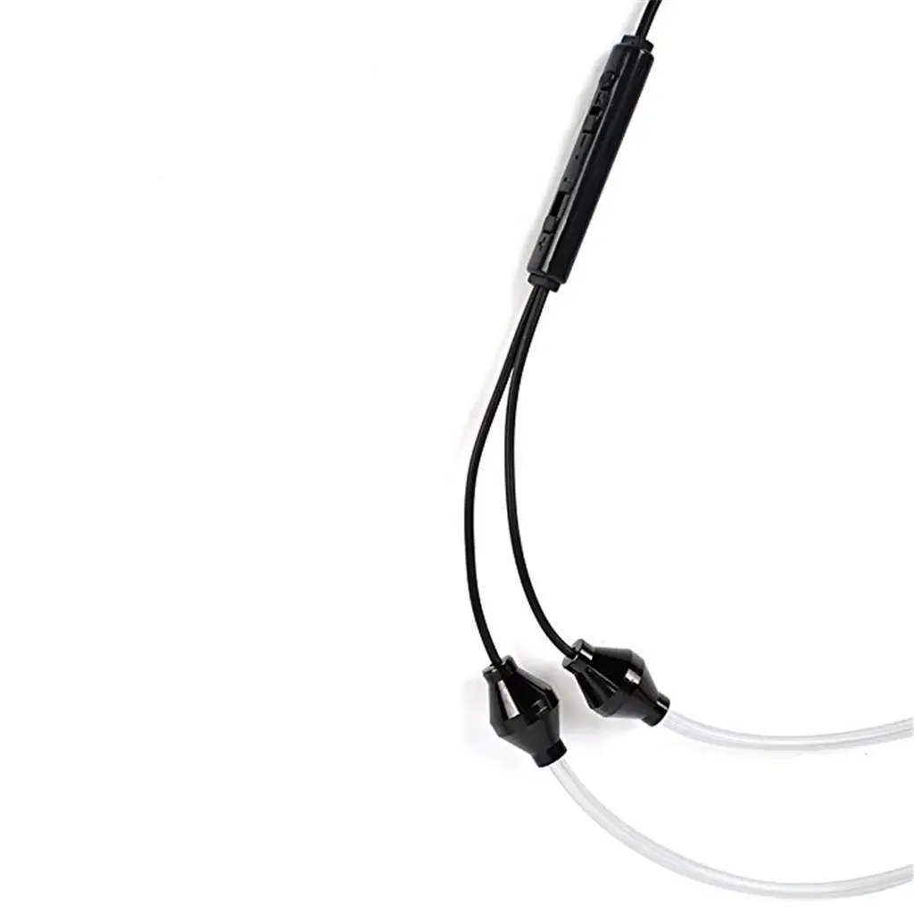 3.5Mm Stereo Luchtbuis Bedrade Oortelefoon Anti-Straling Binaurale Headsets Geluidsisolerende Oordopjes Met Microfoon Voor Mobiele Telefoon