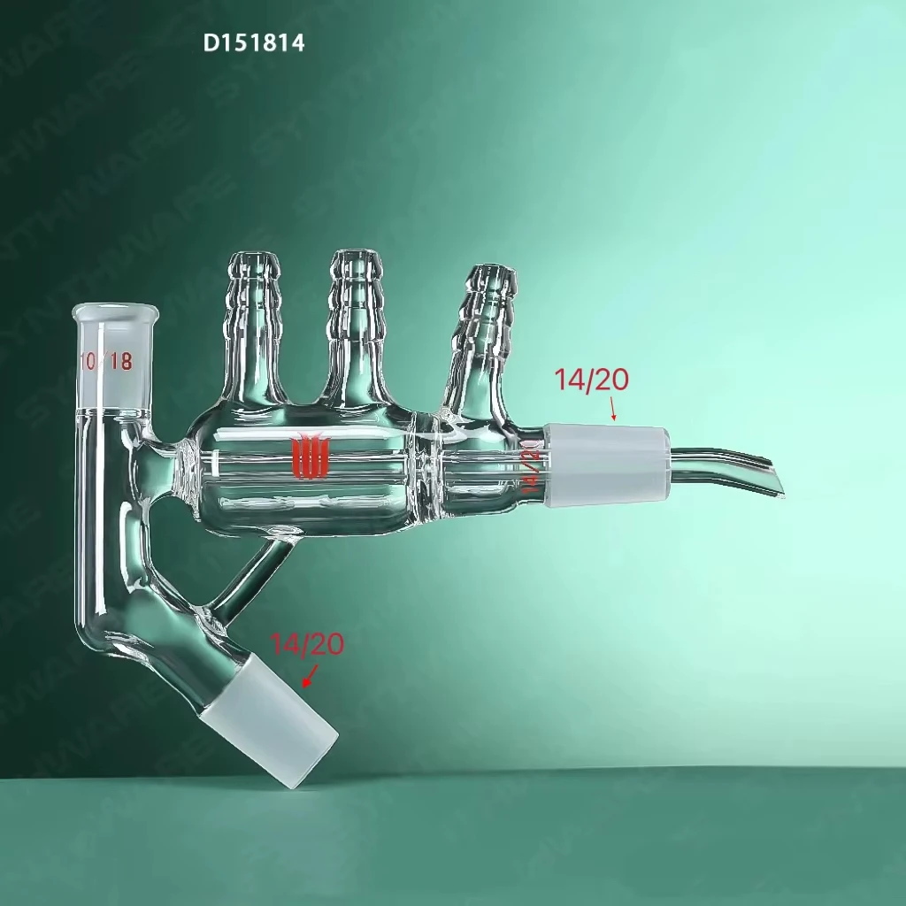 Micro Distiller, Straight Condenser, Distilling Head, Short Path, For Volatile Solvents, Borosilicate Glass, SYNTHWARE