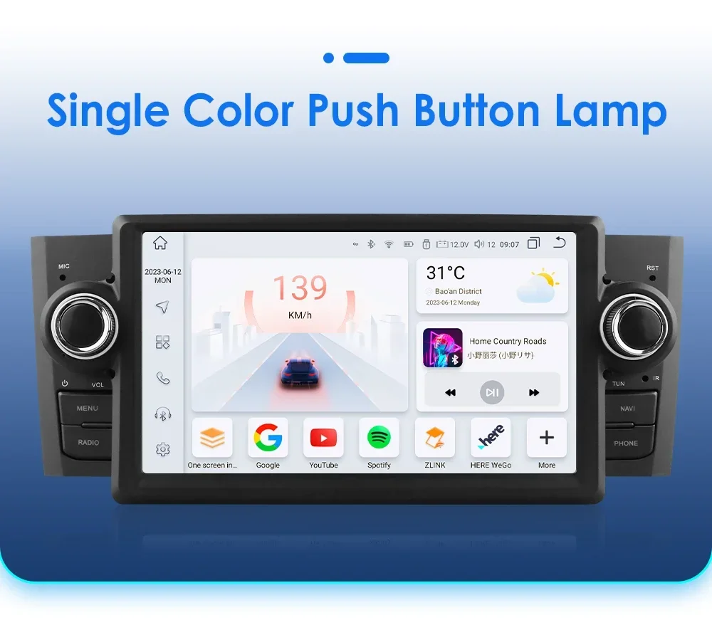 Hizpo 7 Zoll 2 Din Android 14 Auto-Multimedia-Player für Fiat Grande Punto Linea GPS Carplay 4G WIFI Intelligenter Bildschirm Autoradio – Detail 18