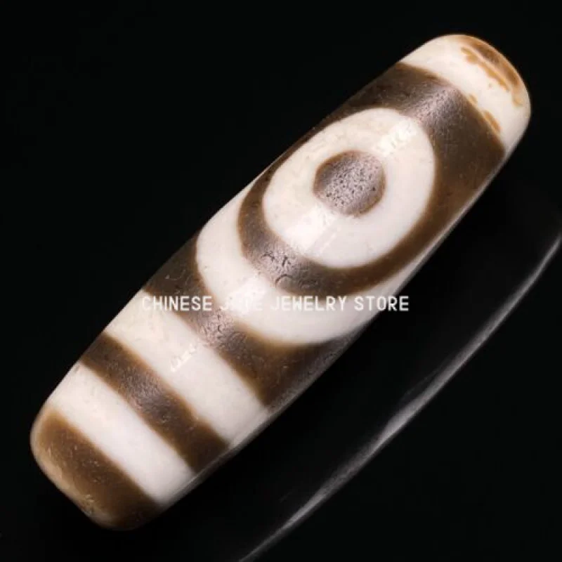 

Ancient Tibetan DZI Beads Old Agate Ruyi 2 Eye Totem Amulet Pendant GZI 37×11mm