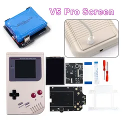 Комплект подсветки экрана GameBoy GBO DMG IPS V5 Pro с предварительно вырезанным корпусом и перезаряжаемой батареей встроенным меню FRM OSD