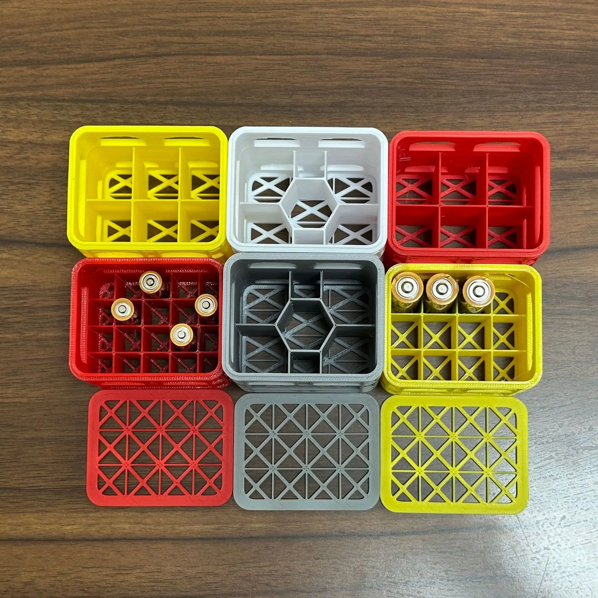 الإبداعية البيرة قفص حامل صندوق البطارية رواية صندوق تخزين الفن الجمالي منظم سطح المكتب مناسبة لبطاريات AA/AAA/18650