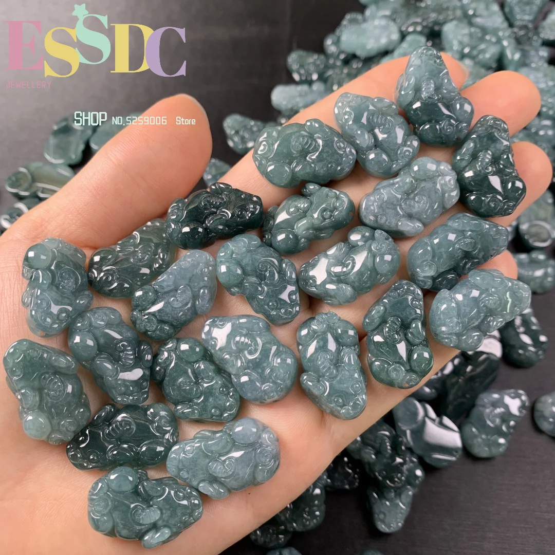 Myanmar Grade A Jadeite Ice Floating Burma Jade Pixiu Beads For Jewelry Making Diy Bracelet Charms Necklace Pendant Accessories