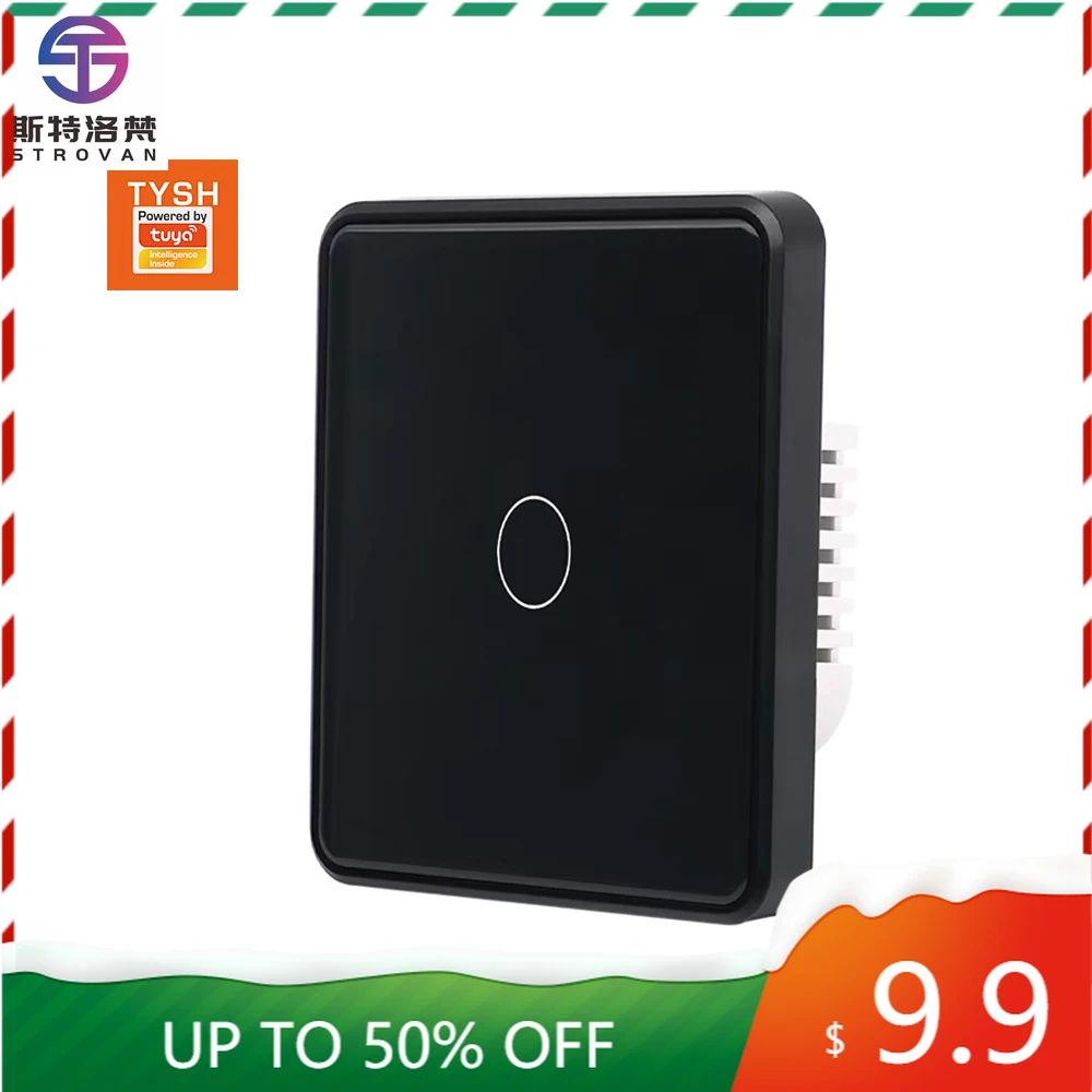 Stlf tuya zigbee/wifi controlado inteligente ue 1 gang interruptor de parede luz toque funciona com alexa e google home