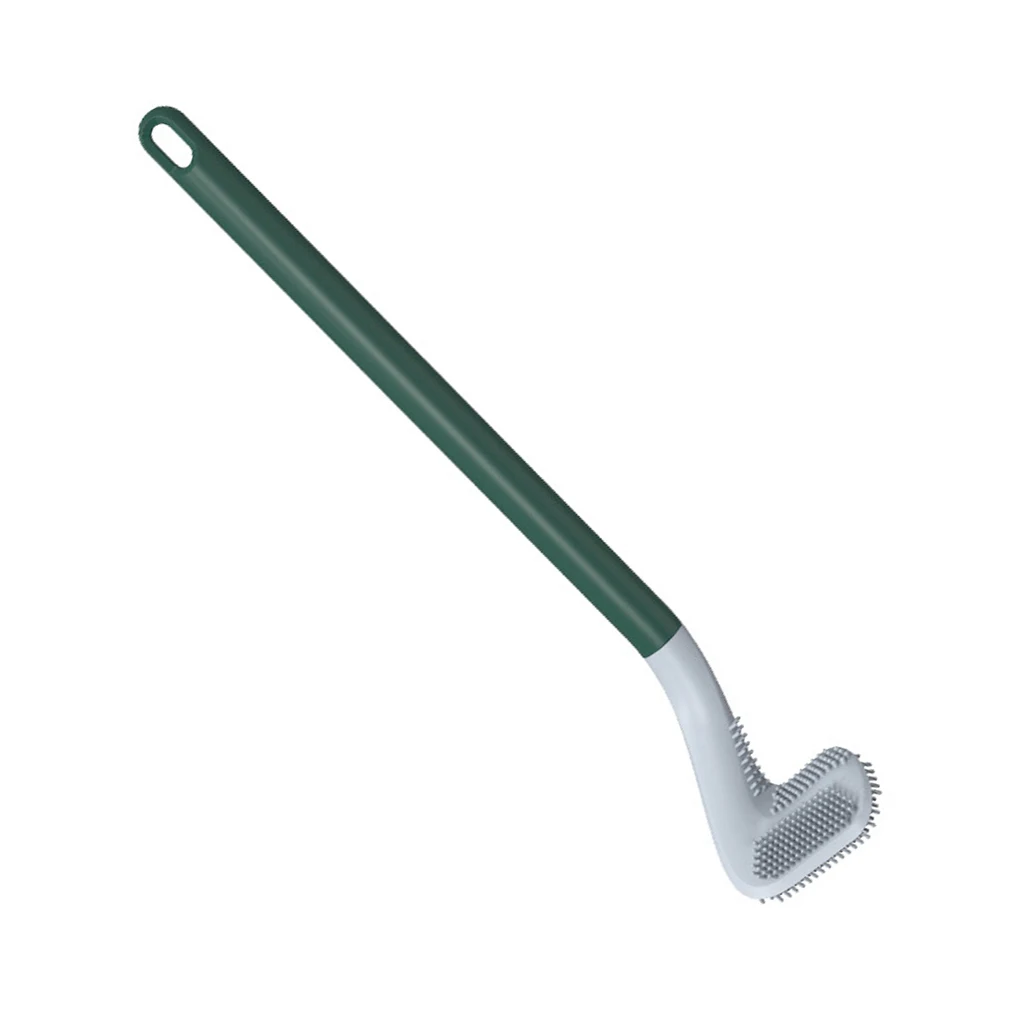 

Toilet Brush Bathroom Golf Shape Soft Hair PP TPR Cleaning Tool with Storage Box Hanging Hooks, White