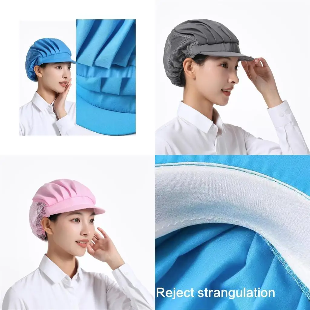

R1WE Kitchen Hair net Hat регулировка дышащих хлопковых шеф -поваров шляпа для продовольственной обработки ресторан пекарня