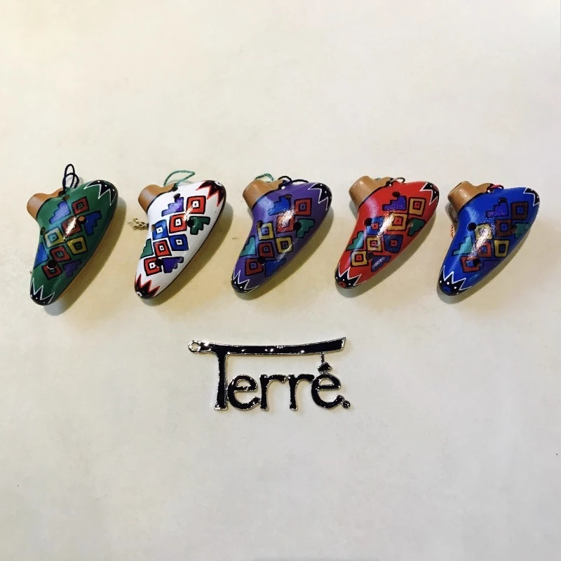 Terre Peruvian Ocarina Portable Creative Design Sound Therapy Ocarina Adults Interesting Gift Mini Music Instruments Unusual