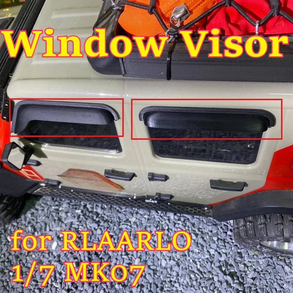RC remote control car simulation Window Visor cosmetic fitting for RLAARLO 1/7 MK07 custom size replacement spare accessories 2