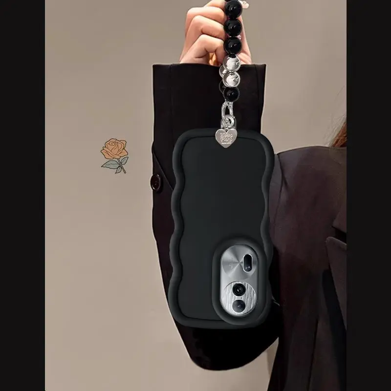 Reno 11Pro Neue Wellenförmige Lanyard Silikon Telefon Fall Für OPPO 11 12 14F 13F 12F 11F 12Pro 10 8Lite 8T 7Z 6Z 5Z 6 Abdeckung
