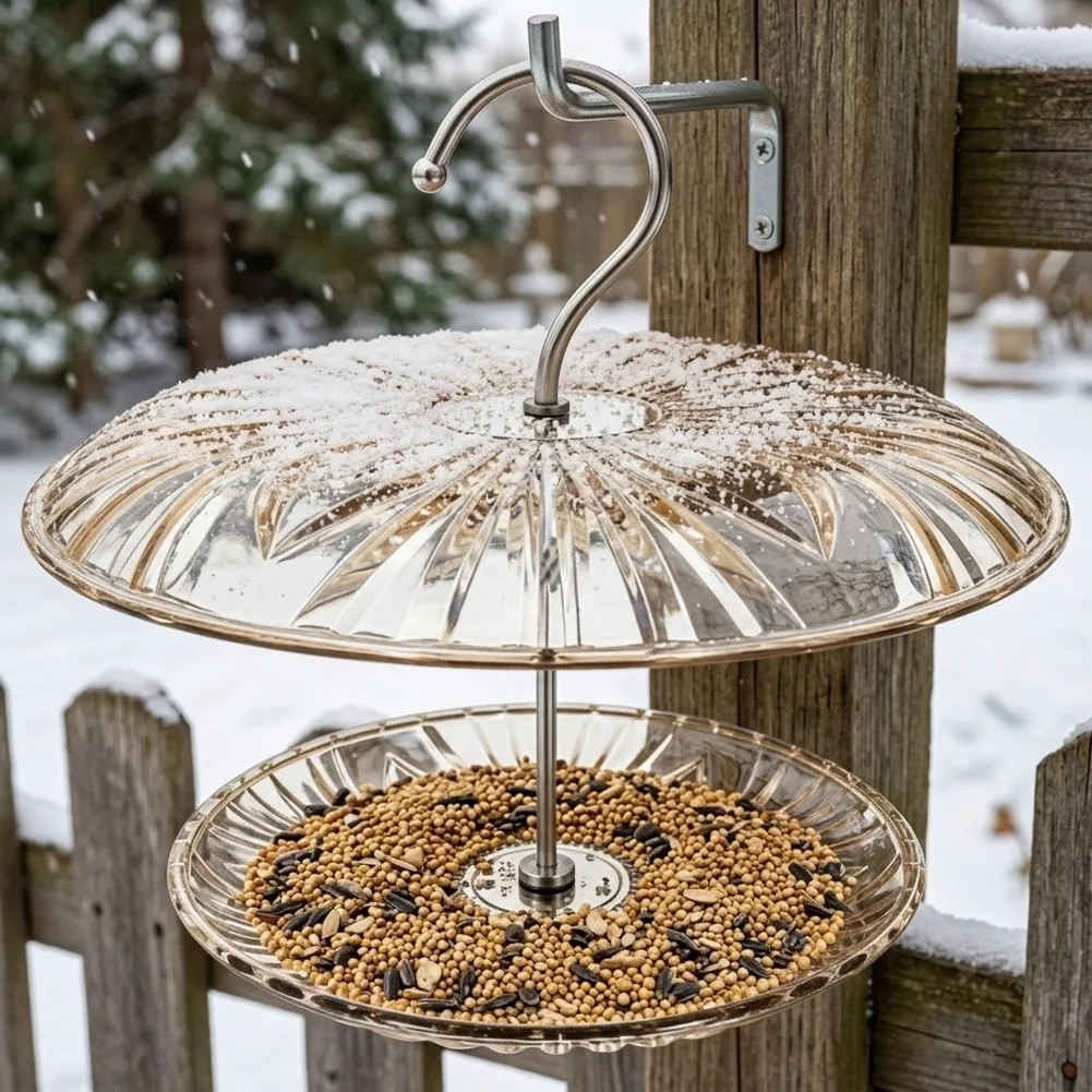 Backyard For Bird Feeder Built With Plastic For Long-Term Outdoor Placement And Supporting Regular For Bird Visitation Patterns