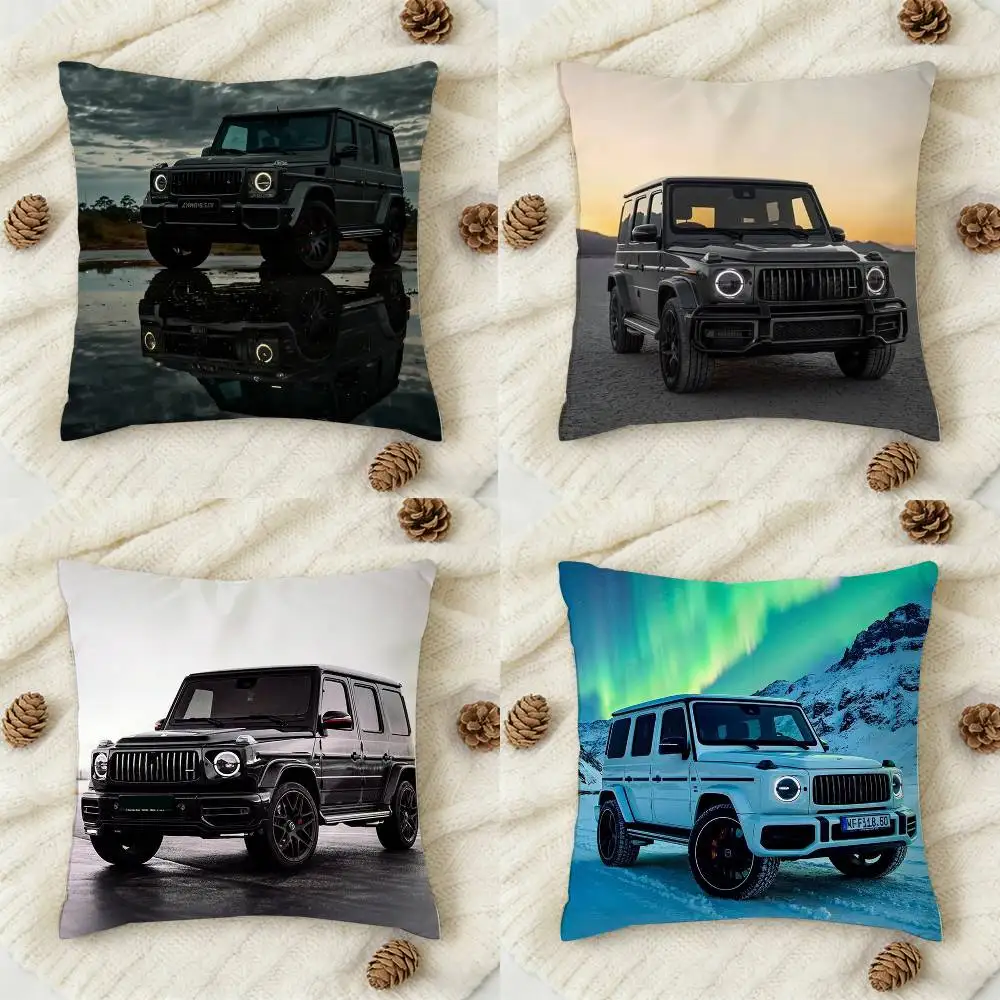 

Car M-Mercedes-ES G Double-sided Printed Square Decorative Cushion Cover for Sofa Living Room Home Decor