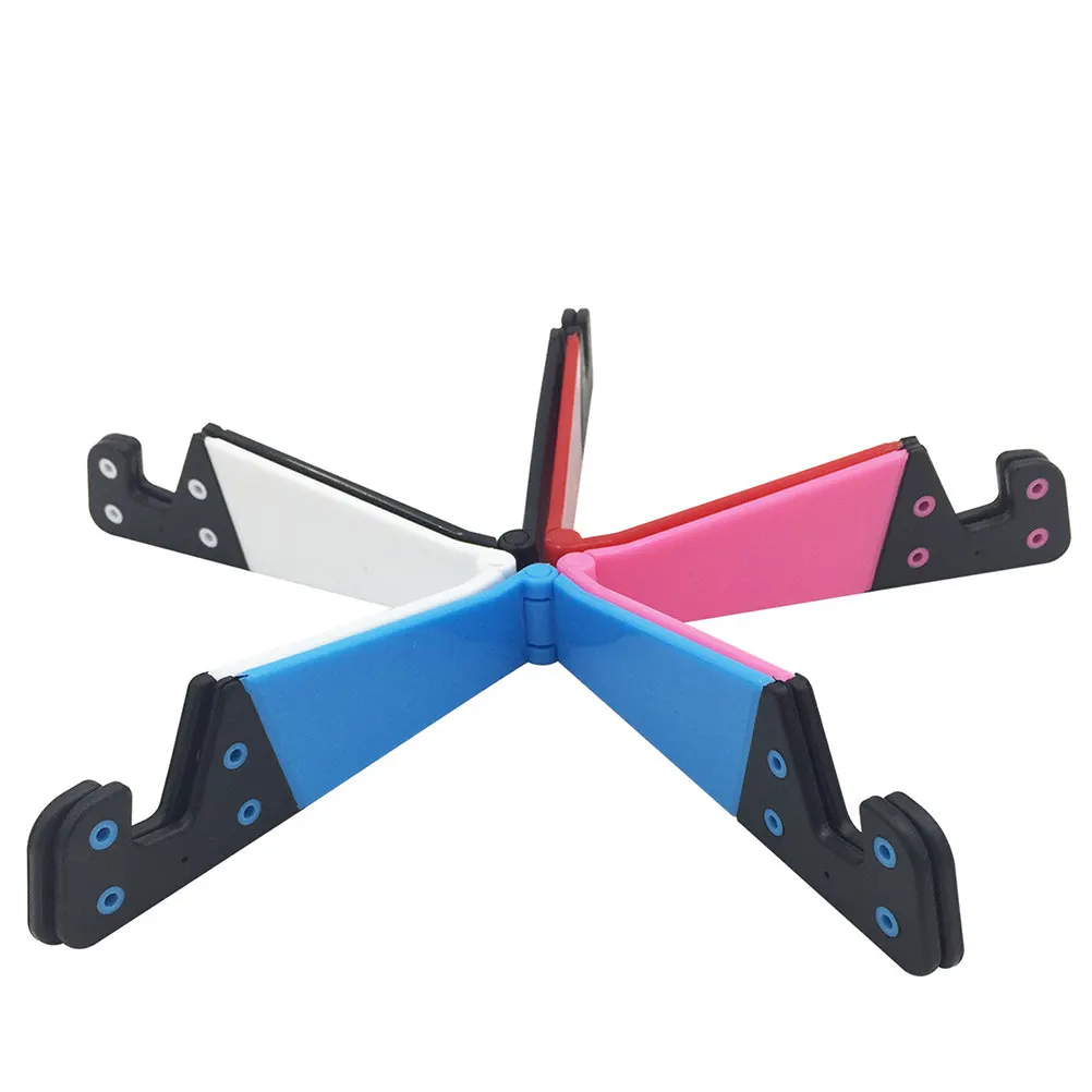 5Pcs Phone Tablet Stand Holder V Shape Foldable Hard Plastic Swivel Arm Desktop Stand for Travel Home