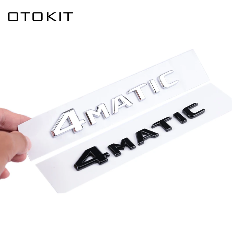 OTOKIT For Mercedes Benz A B C E G S ML SL CL GLA CLA Class AMG 4MATIC Trunk Chrome Matte Black Letters Emblem Badge sticker