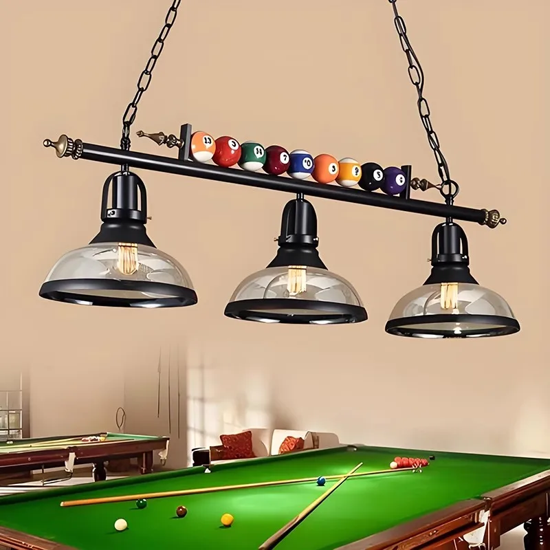 Retro industrial style billiards lamp pendant light super bright gym shadowless shop commercial bar counter decoration