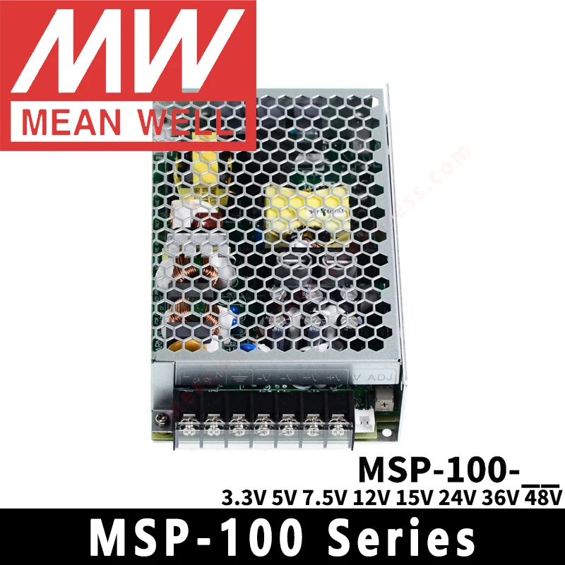 Mean Well MSP-100 Series MSP-100-3.3/5/7.5/12/15/24/36/48 Meanwell 100W Single Output Medical Type Switching Power Supply