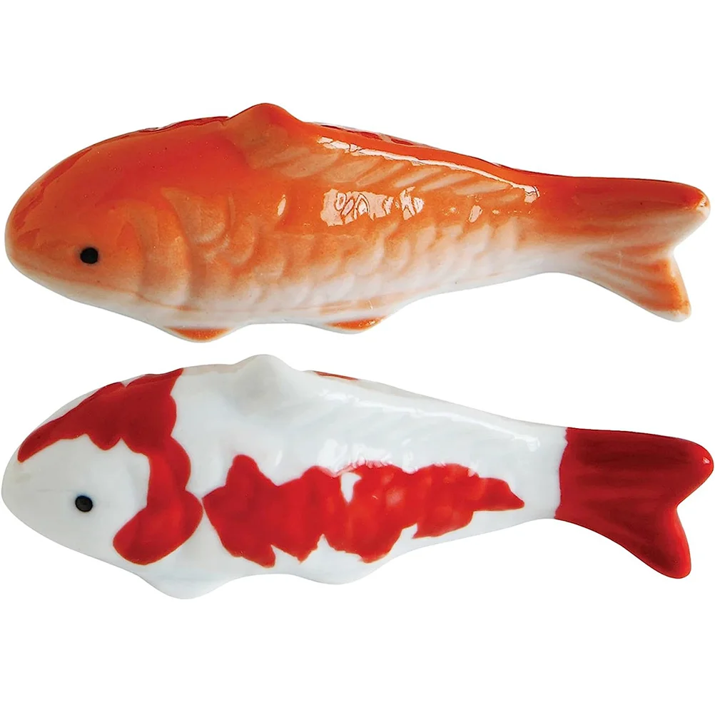 

2 Pcs Bathtub Fish Ornaments Floating Goldfish Fairy Garden Simulation Sculpture Vase