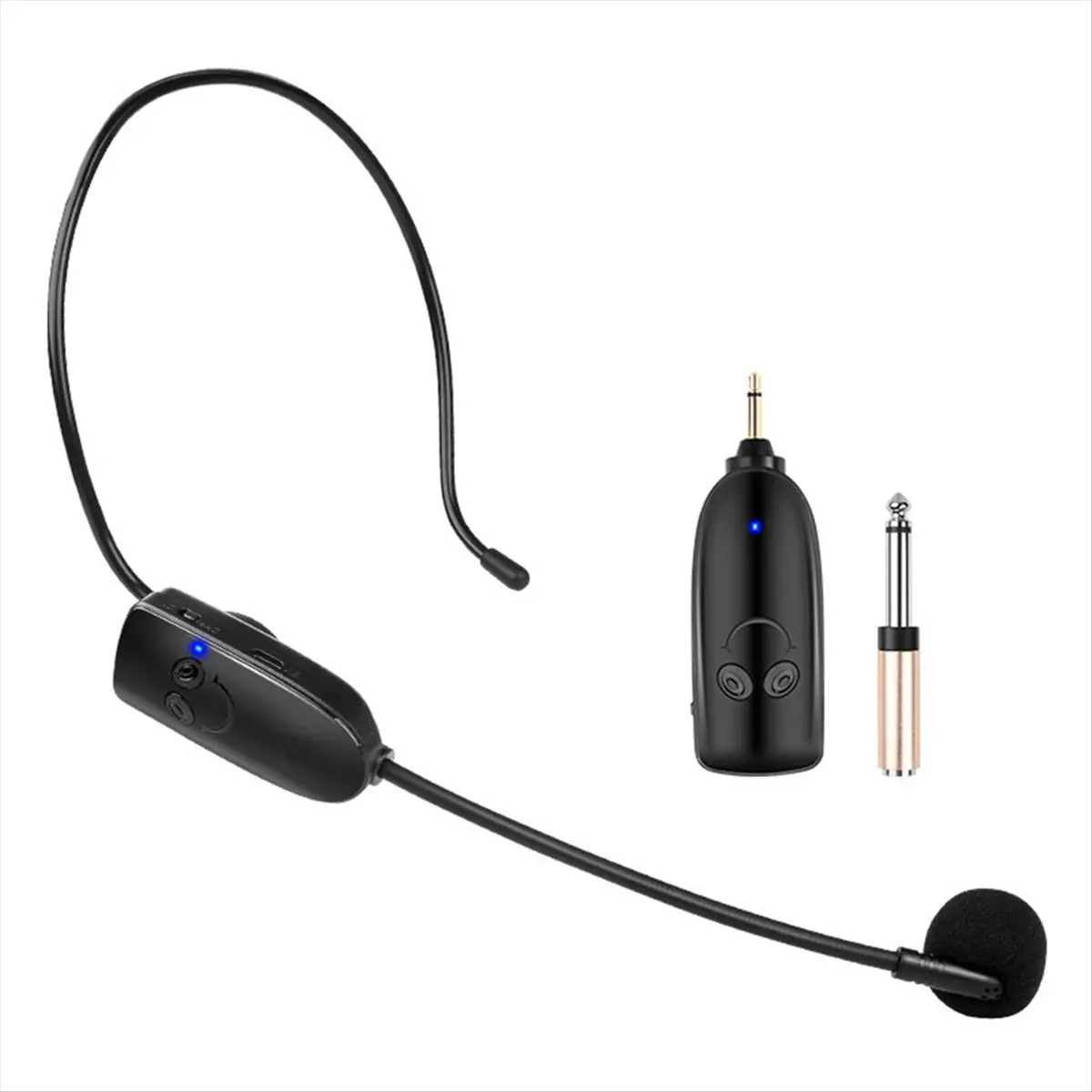 A46U 2 In1 Wireless Microphone Headset Transmitter Wireless Headset and Handheld Noise Reduction Mic for Voice Amplifier