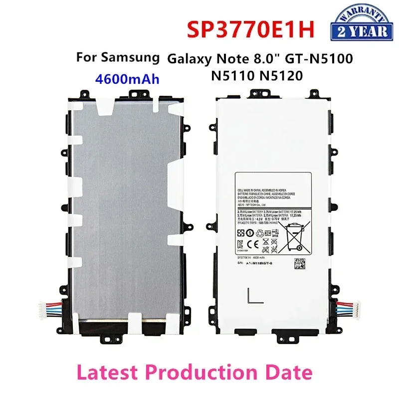 

Brand New Tablet SP3770E1H Battery 4600mAh For Samsung Galaxy Note 8.0" GT-N5100 N5110 N5120 Tablet Batteria