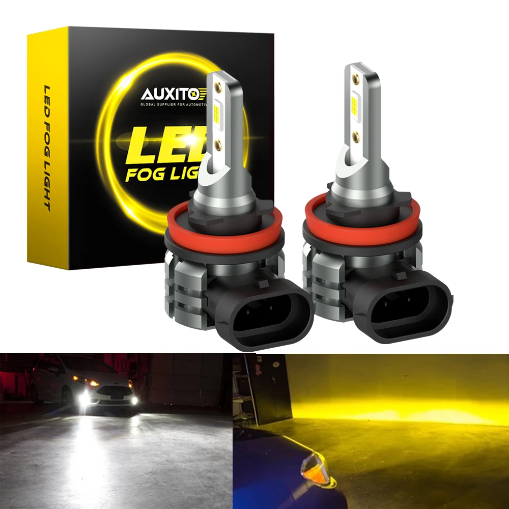 AUXITO 2x H11 H8 LED Canbus 9006 HB4 HB3 LED Fog Lights for Skoda Kodiaq Superb Rapid Octavia A7 A5 1 2 3 Fabia Yeti Kamiq Karoq