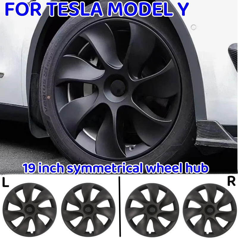 4PCS Hub Cap 19-Inch Performance Replacement Wheel Cap Automobile Hubcap Full Rim Cover Accessories for Tesla Model Y 2018-2023