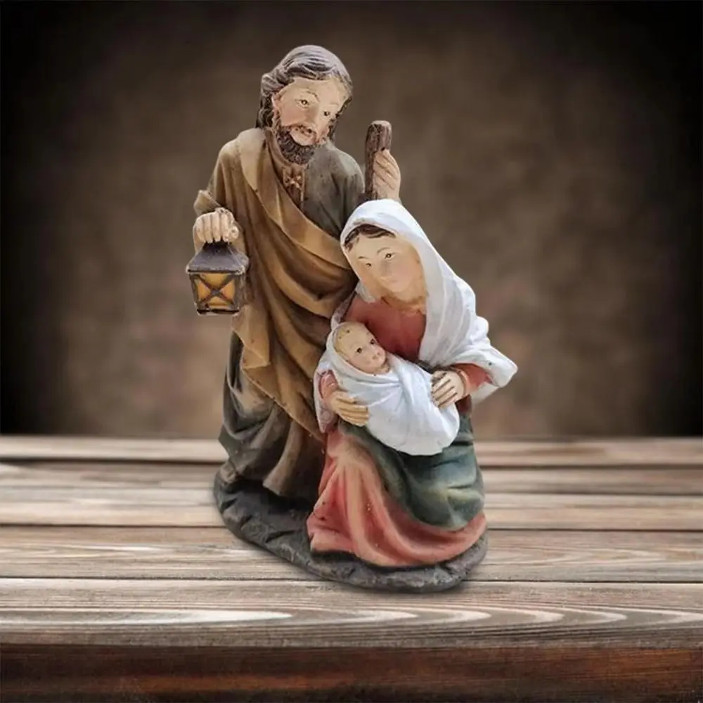 Handmade Holy Family Statue 3