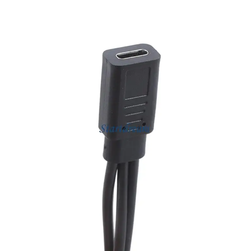 Multifunctional Type C Female to Type C Mini Splitter Cord Charging Cable Line For Electronics Mobile Devices 30cm Long K92C