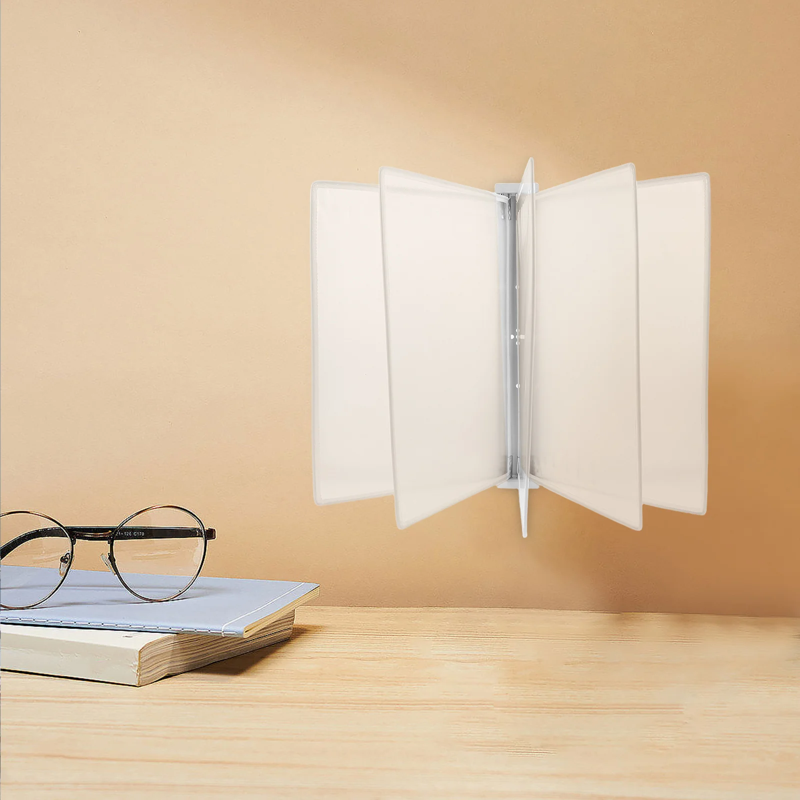 حامل ملفات مثبت على 5 صفحات منظم مستندات A4 لرف تخزين الحائط للمكتب تصميم بولي كلوريد الفينيل لتوفير المساحة ملف الحائط #3