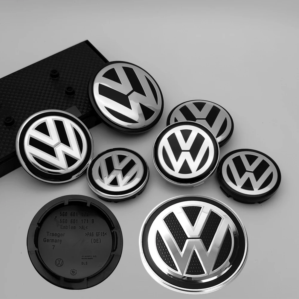 4pcs 55mm 56mm 65mm 70mm Car Styling Wheel Center Cap Hub Covers Badge Accessories For VW Volkswagen Golf Sharan Passat Tiguan