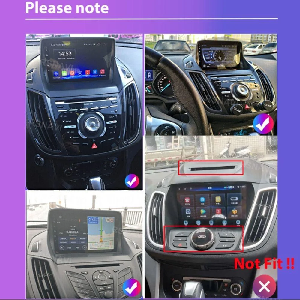 Autoradio Android 16 für Ford C-MAX Kuga 2 Escape 3 2012 - 2019 Autoradio Wireless Carplay Auto Navigation Multimedia DSP BT GPS – Detail 5