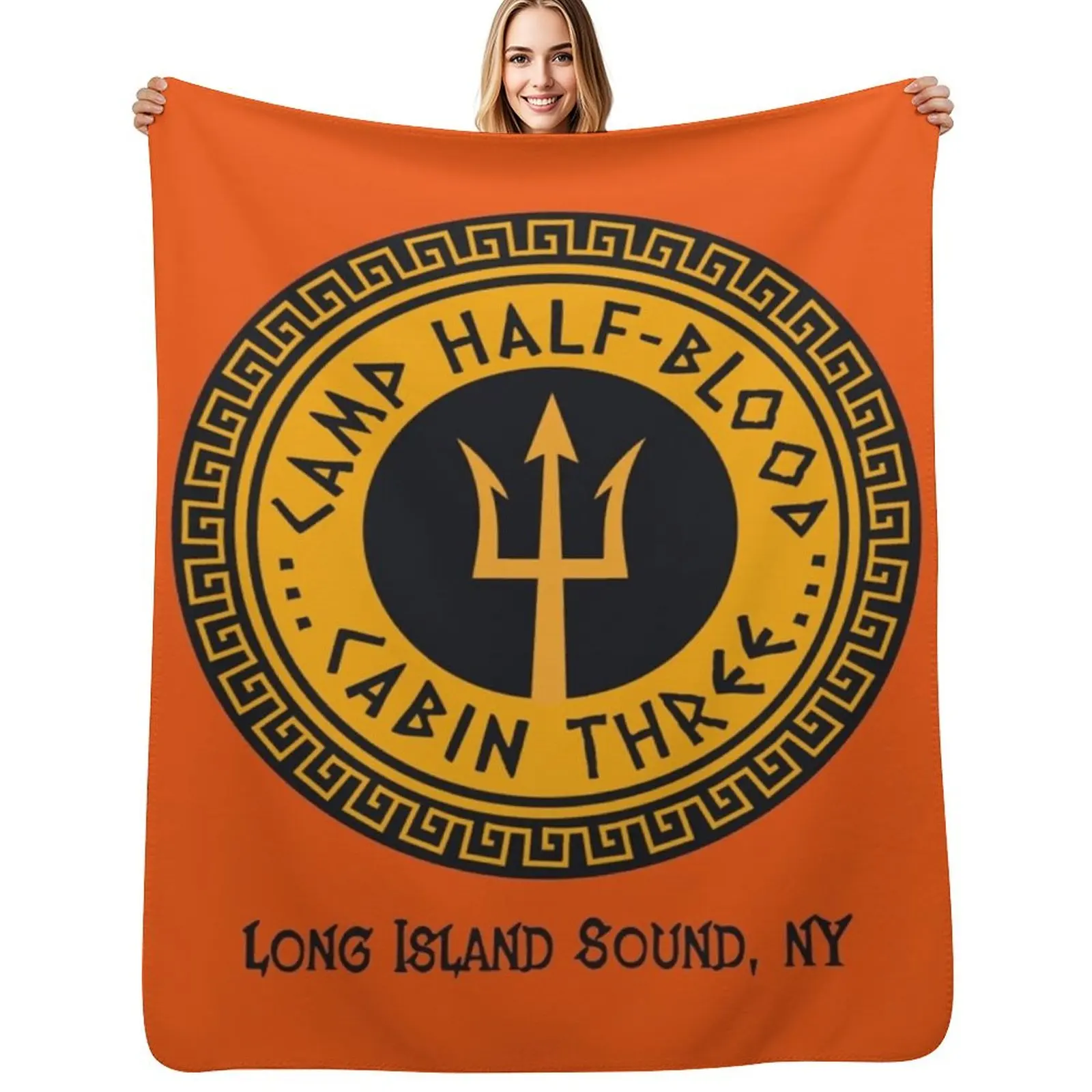 

Graphics Authentic Camp Half Blood Long Island Sound Cabin Three Throw Blanket Blankets For Baby Furry manga Hairy Blankets