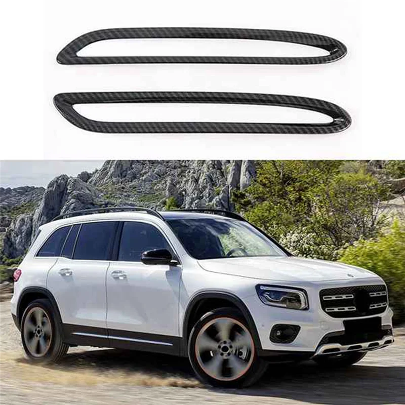 For Mercedes Benz GLB 200 X247 2020 Carbon Fiber Rear Fog Light Lamp Foglight Cover Trim Decoration Frame