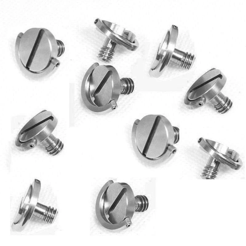 10pcs Camera Screw For Quick Release Plate 1/4 Inch Folding D-Ring Adapter Tripod Monopod Quick Release Plate Camera Screw Kit