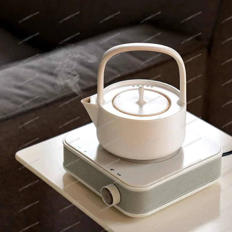 White Clay Teapot Electric Ceramic Stove Set Household Tea Boiler Glass Kettle For Flower Tea Brewing