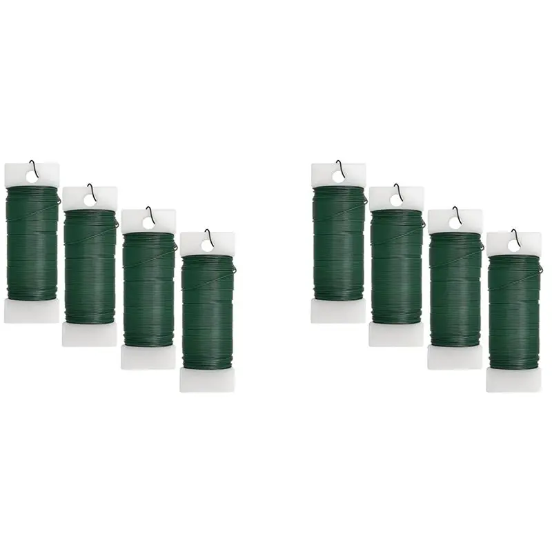 

Проволока для флористики AS60-8Pack, гибкая проволока для цветов, зеленая проволока для поделок, венков, украшения деревьев, гирлянд и цветочных композиций