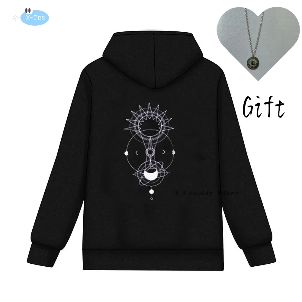 TV Series คาธ The Eclipse First Khaotung Cosplay Black Hoodie Unisex Adult Sweatshirt Coat Winter Warm Pullover Lovers Costume